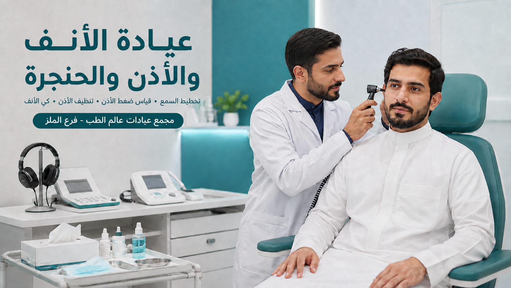 عيادة الأنف والأذن والحنجرة في الرياض – مجمع عيادات عالم الطب فرع الملز