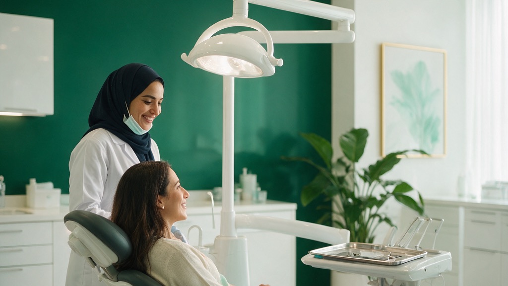 عيادة الأسنان في مجمع عالم الطب فرع التعاون بالرياض